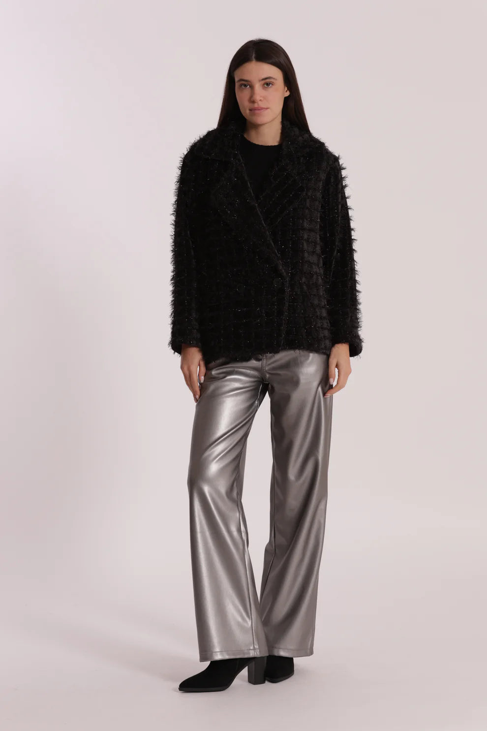 MIMÌ MUÀ-Jeans wide leg ecopelle