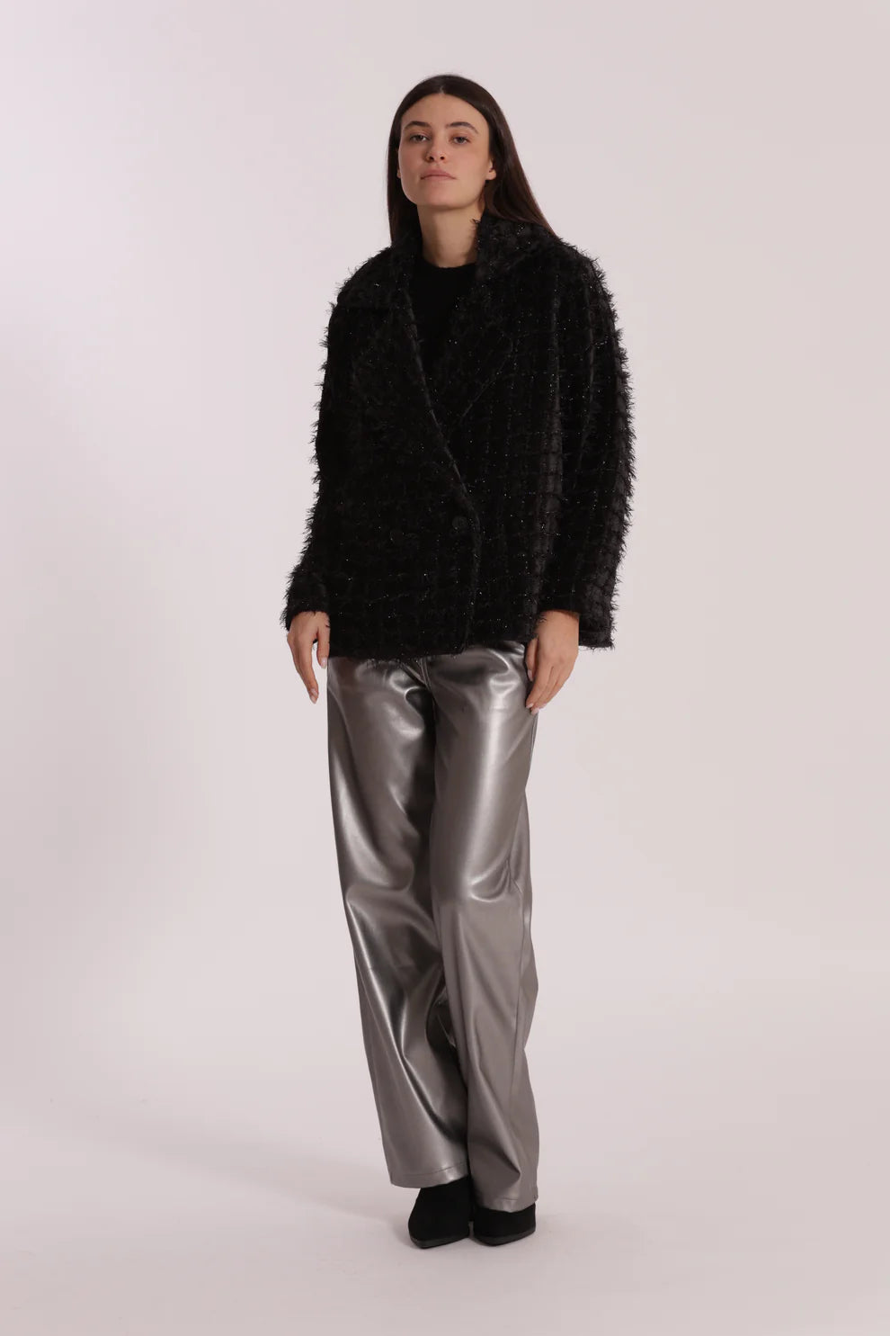 MIMÌ MUÀ-Jeans wide leg ecopelle