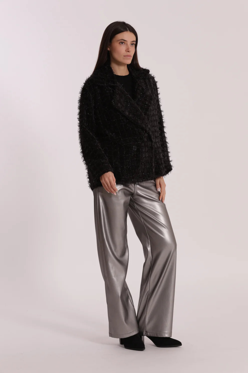 MIMÌ MUÀ-Jeans wide leg ecopelle