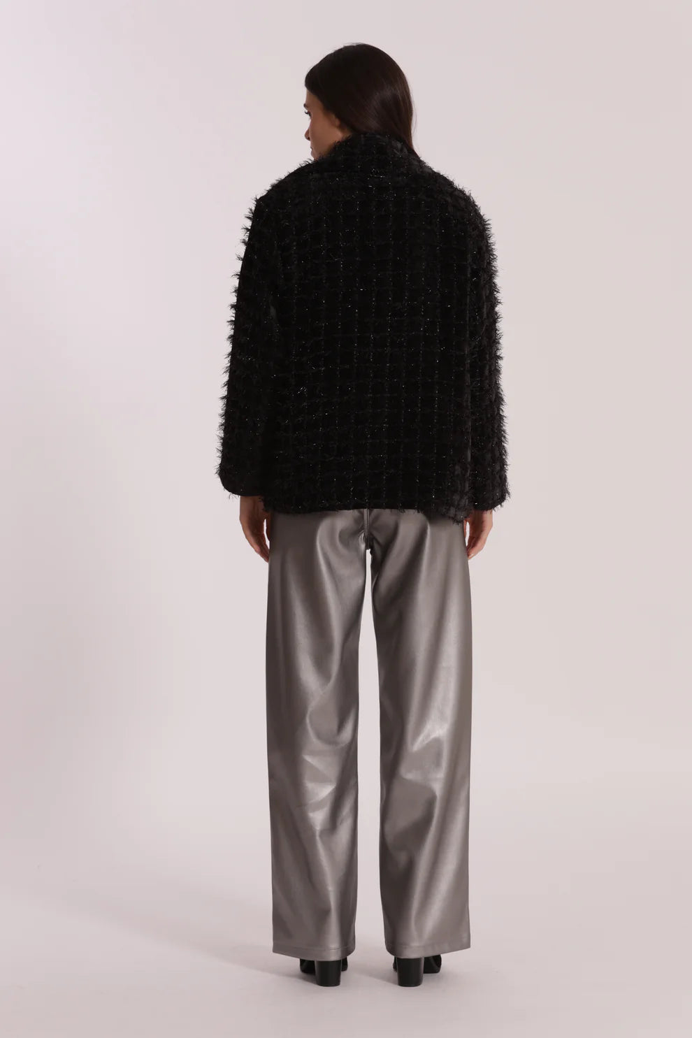 MIMÌ MUÀ-Jeans wide leg ecopelle