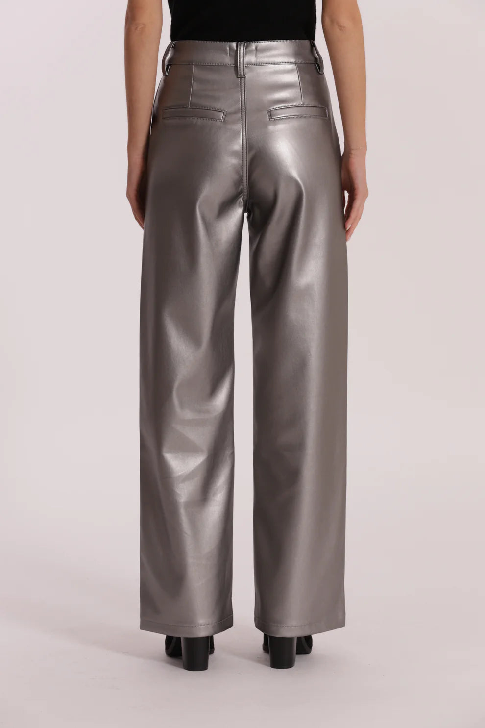 MIMÌ MUÀ-Jeans wide leg ecopelle