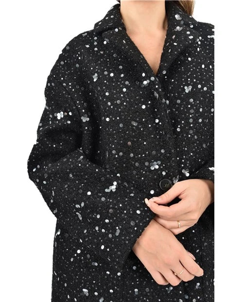 EMME MARELLA- Giaccone corto con paillettes