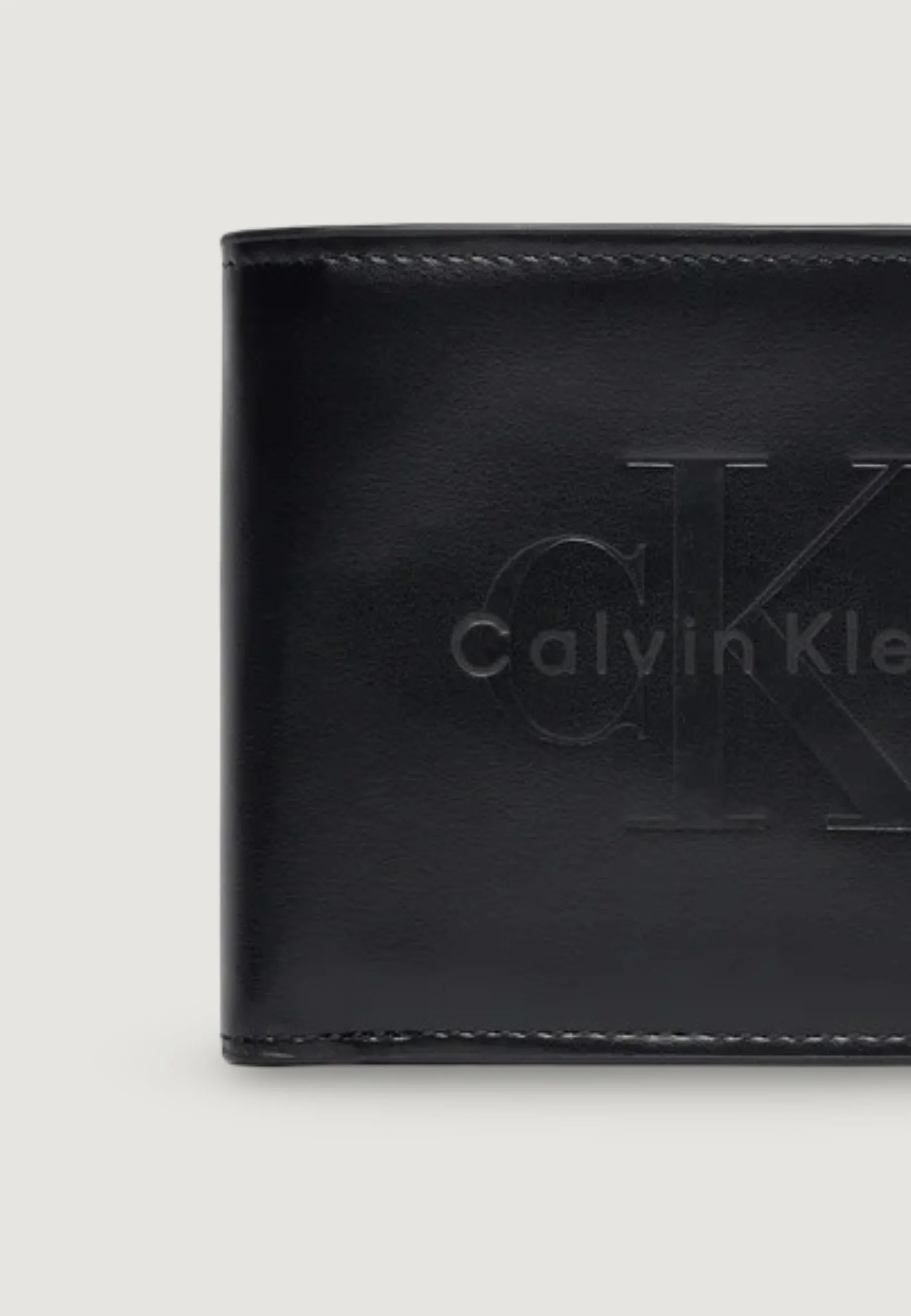 CALVIN KLEIN - Portafoglio con portamonete nero uomo