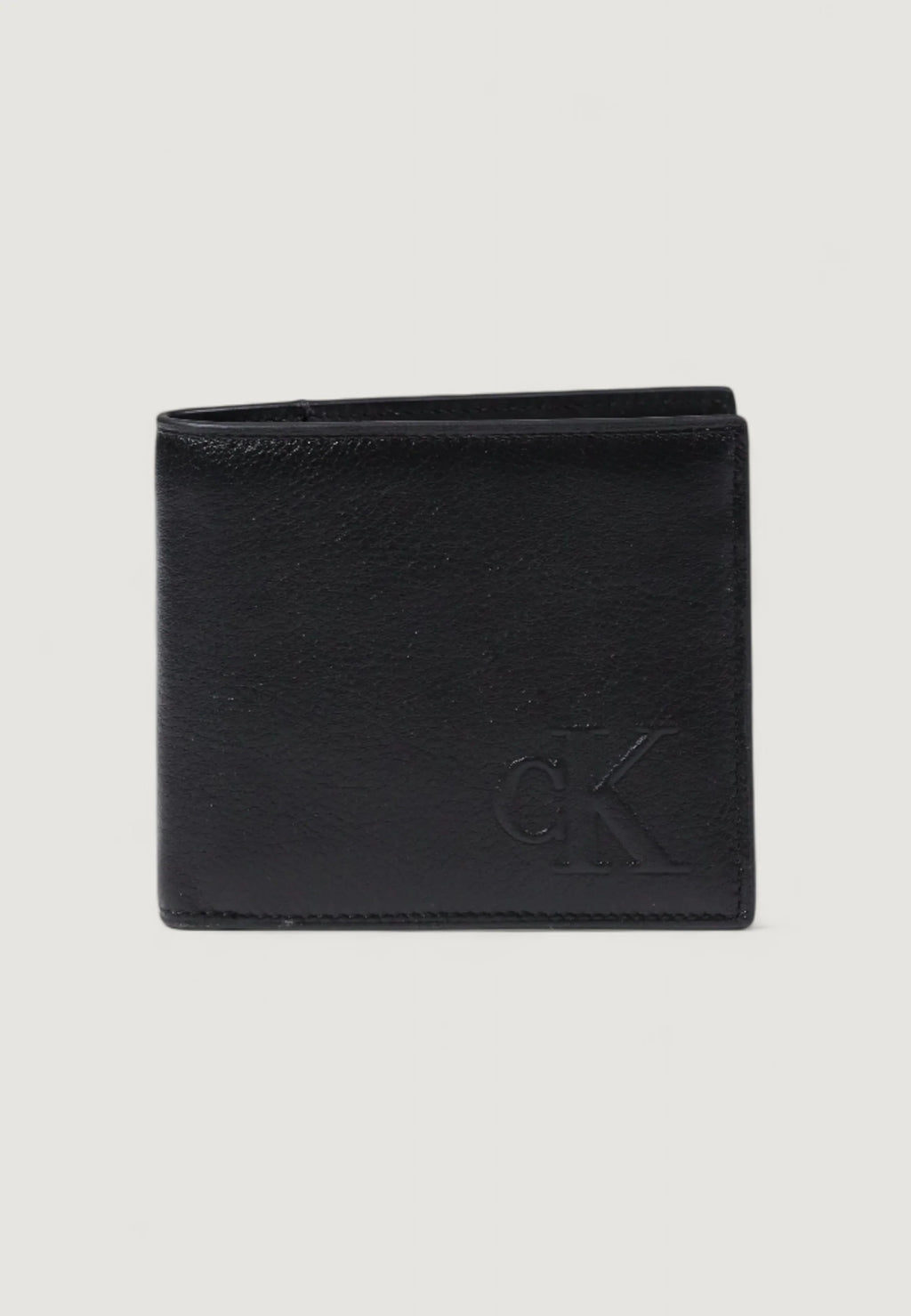 CALVIN KLEIN - Portafoglio nero in pelle