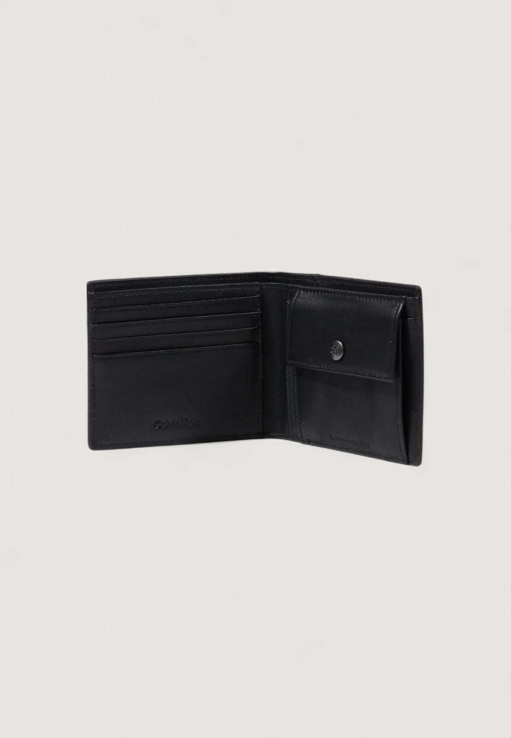 CALVIN KLEIN - Portafoglio nero in pelle