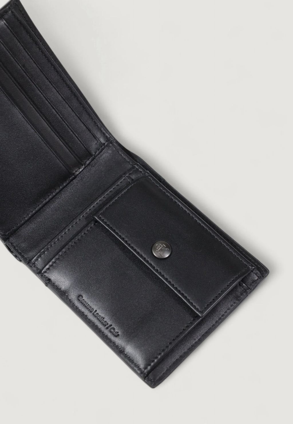 CALVIN KLEIN - Portafoglio nero in pelle