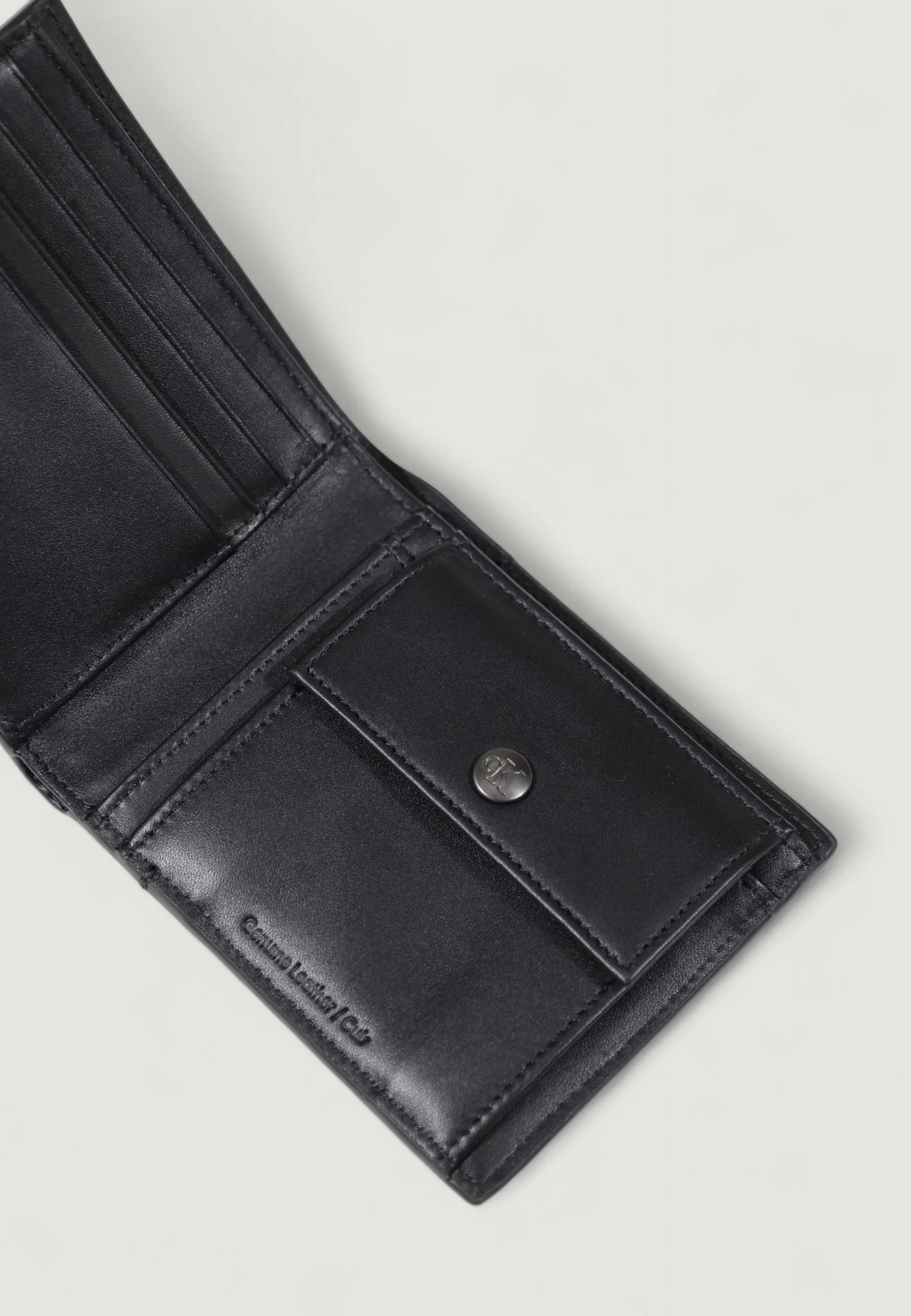 CALVIN KLEIN - Portafoglio nero in pelle