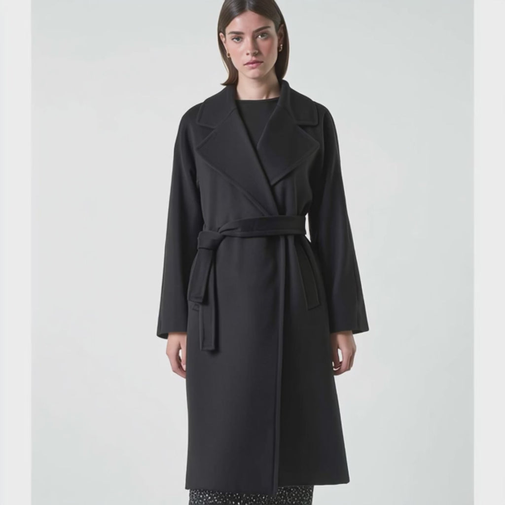 EMME MARELLA Cappotto con cintura nero