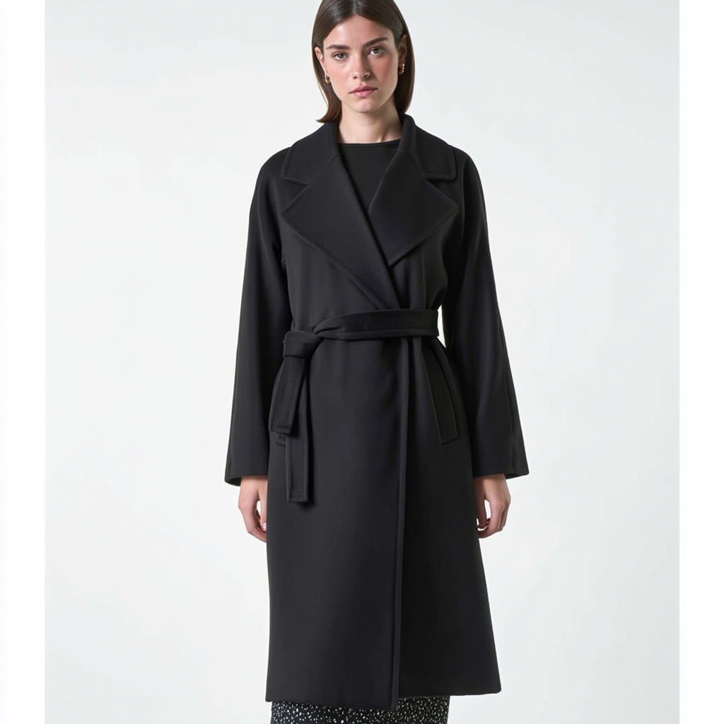 EMME MARELLA Cappotto con cintura nero